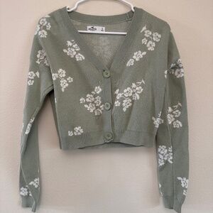Hollister Sage Floral Cardigan